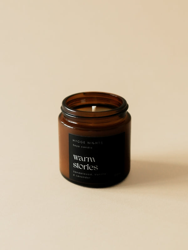 Warm stories — świeca sojowa